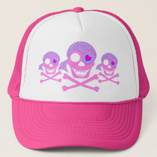 Boné Chapéus cor-de-rosa do crânio do pirata