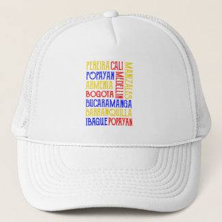 Boné Chapéus de Caminhoneiro com Nomes de Cidade da Col