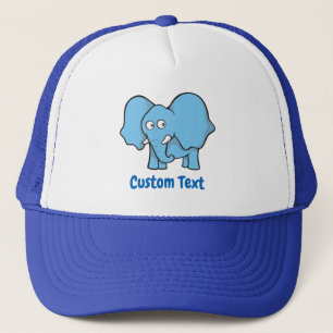 Boné Chapéus de cartoon de elefante azul