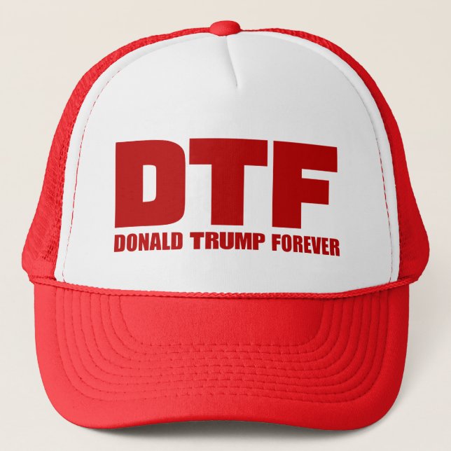 Boné Chapéus de DTF Donald Trump para sempre (Frente)