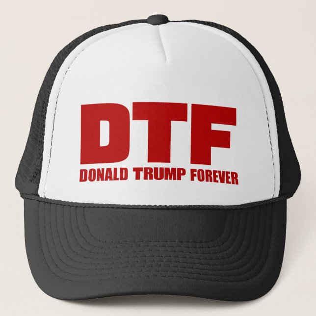 Boné Chapéus de DTF Donald Trump para sempre (Frente)