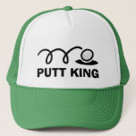 Boné Chapéus de golfe engraçados | Putt King<br><div class="desc">Chapéus de golfe engraçados | Putt King. Boa ideia de presente esportivo para golfistas masculinos e femininos. Bola de golfe branca e preta e design de buraco. Humor de golfe.</div>