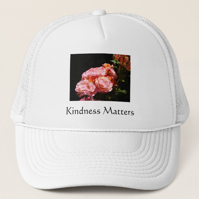 Boné Chapéus Flores Rosa Kindness Matters! (Frente)