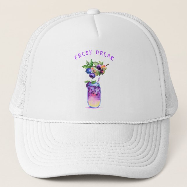 Boné Chapéus Legal de Frutas de Bebida Azul (Frente)