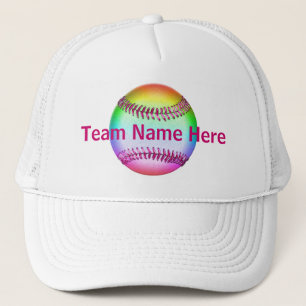 Boné Chapéus personalizados do softball com SEU NOME da
