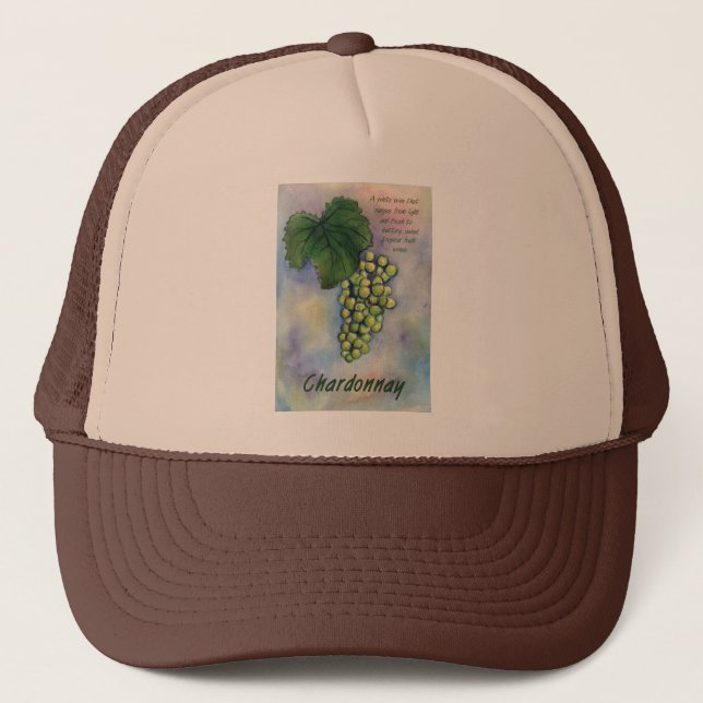 Boné Chardonnay Wine Graphics & Description Hat (Frente)