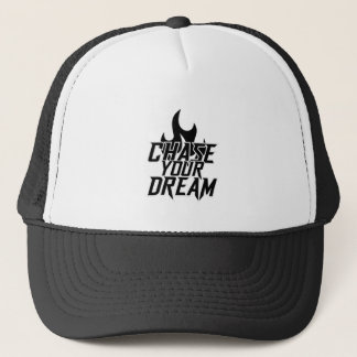 Boné Chase Your Dream Black and White Trucker Hat