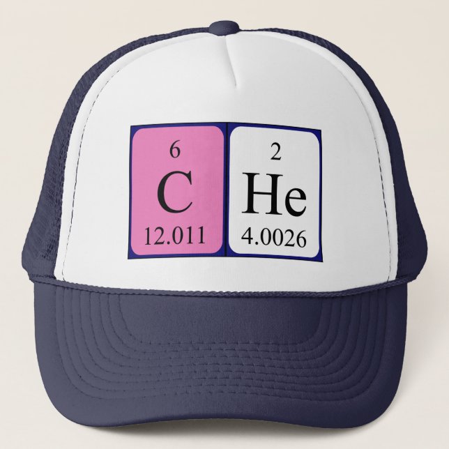Boné Che periodic table name hat (Frente)