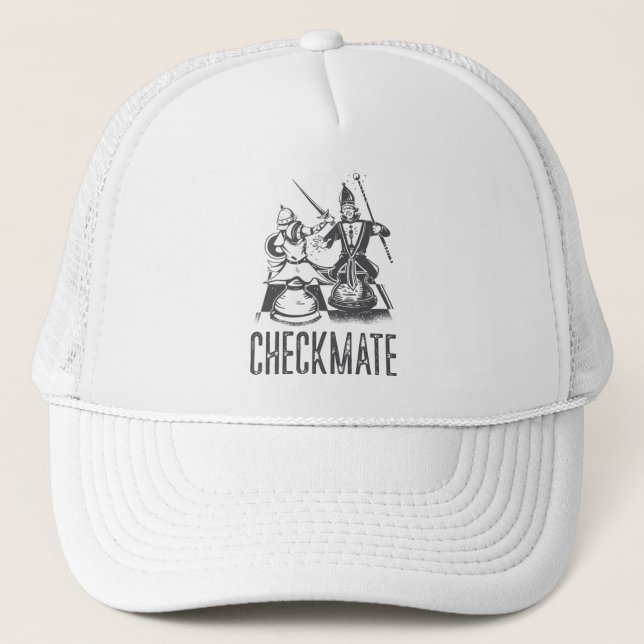 Boné Checkmate Shirt Chess t-Shirts for Men Chess (Frente)