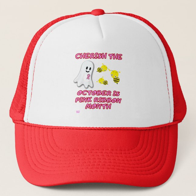 Boné "CHERISMO AS ABELHAS BOO" Friso Rosa engraçado (Frente)