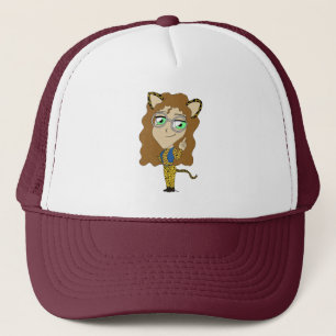 Boné chibi menina-gato 