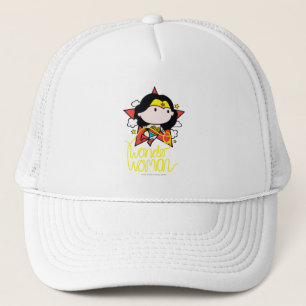 Boné Chibi Mulher Maravilha Voando Com Laço
