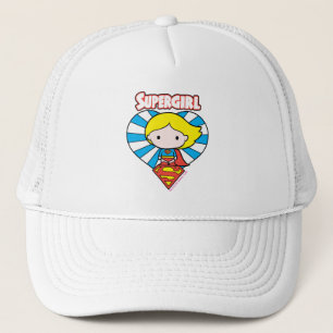 Boné Chibi Supergirl Starburst Heart and Logo