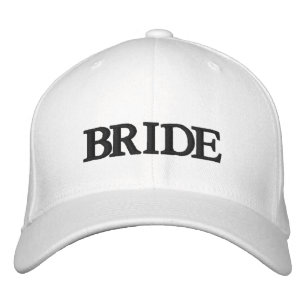Boné Chic Bride texto preto branco