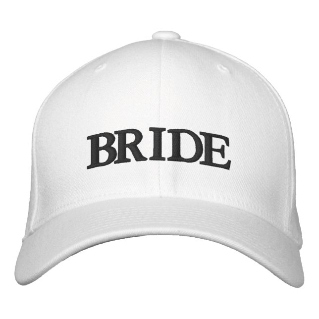 Boné Chic Bride texto preto branco (Frente)
