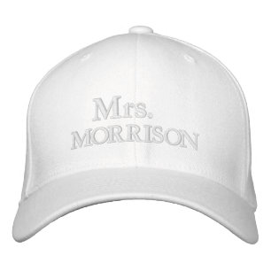 Boné Chic Sra Sobrenome cor-de-rosa branca