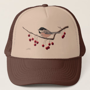 Boné CHICKADEE & RED BERRIES por SHARON SHARPE