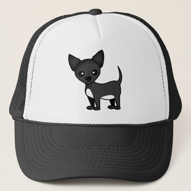 Boné Chihuahua preta dos desenhos animados (Frente)