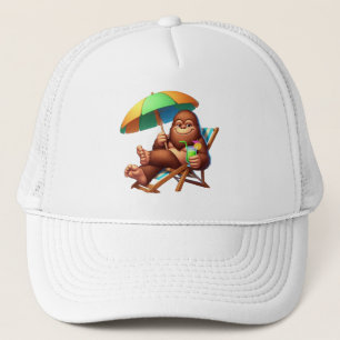 Boné Chill Bigfoot Beach Vibes Funny Summer Sasquatch