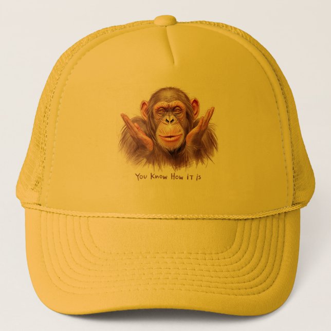 Boné Chimp Dizendo: "Você Sabe Como É" (Frente)