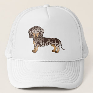 Boné Chocolate e Tan Dapple Short Hair Dachshund Design