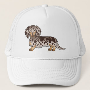 Boné Chocolate E Tonelada De Cabelo Longo Cão