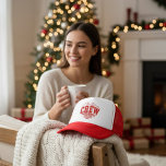 Boné Christmas Crew Personalized Family Name<br><div class="desc">Christmas Crew Personalized Family Name Baseball Cap Trucker Hat features the text "Christmas Crew making memories together (add personalized name)" in modern red script typography. Perfect for Christmas gifts, family Christmas parties, family reunions and holiday celebrations and more. Created by Evco Studio www.zazzle.com/store/evcostudio #zazzlemade #zazzle #evcostudio #christmashat #christmas #merrychristmas #christmastime...</div>