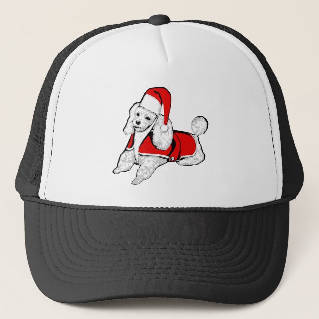 Boné christmas santa claus poodle (Frente)