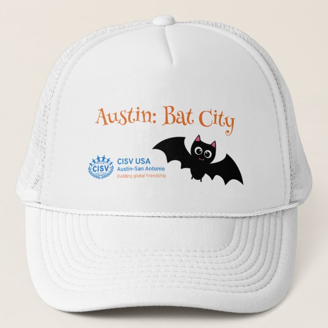 Boné Cidade do Bat do CISV Austin (Frente)