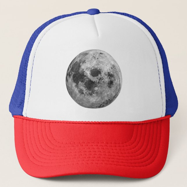 Boné Ciência da Astronomia Espacial legal com Lua Cheia (Frente)