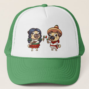 Boné Cinco De Mayo Pugs Trucker Hat