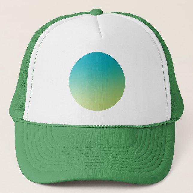 Boné Círculo de Gradiente Verde com Vinheta em Design A (Frente)