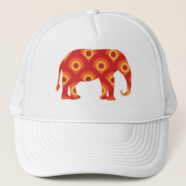 Boné Círculos Funky de Elefante Retro (Frente)