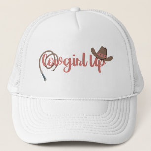 Boné Citação Cowgirl Up Chapéu de Cowboy Laço