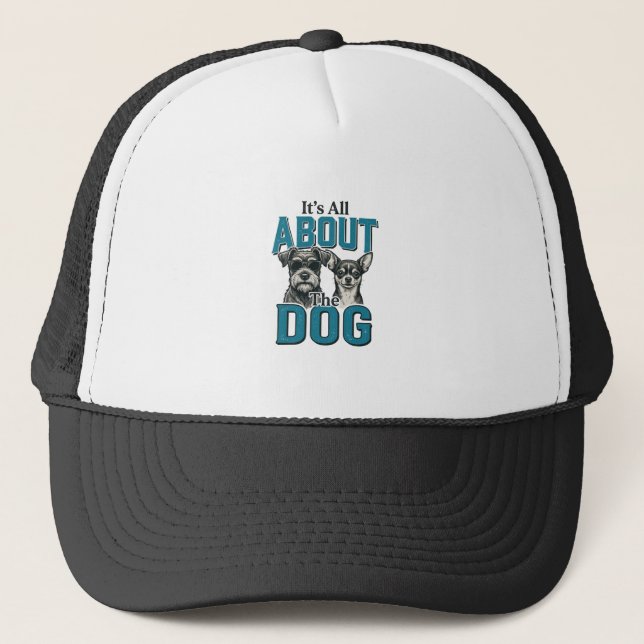 Boné Citação de Design Vetorial de Amante de Cães Antig (Frente)