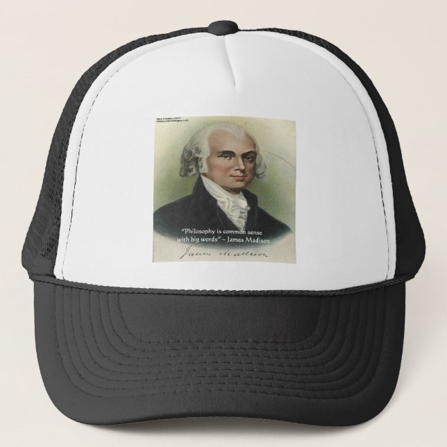 Boné Citação de James Madison "Filosofia/Senso Comum" (Frente)