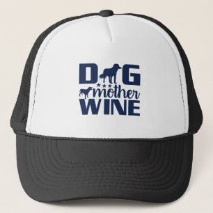 Boné Citação de Mãe de Cão Amante de Vinho