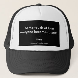 Boné Citação de Platão; O Toque do Amor