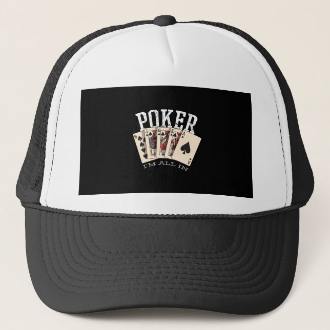 Boné Citação de Poker para Gambler (Frente)