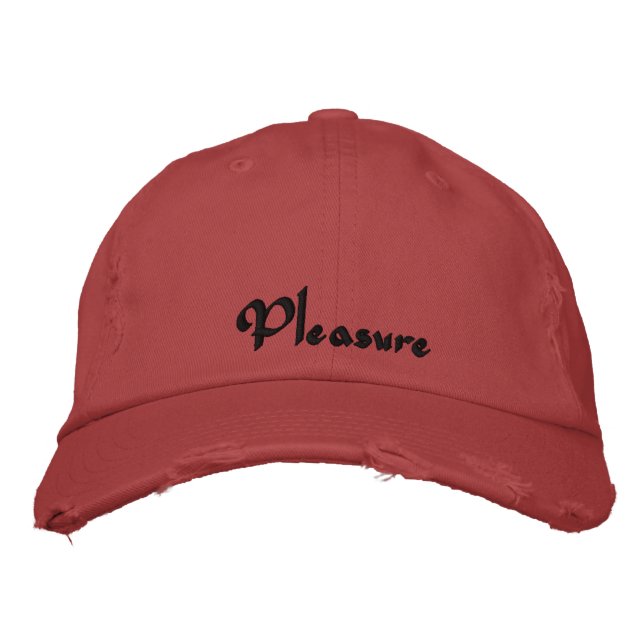 Boné Citação de Prazer - Vermelho Preto (Frente)