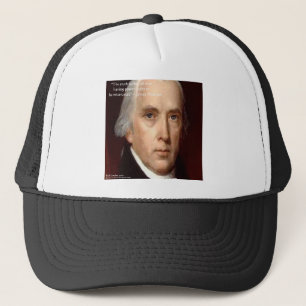 Boné Citação de Sabedoria de James Madison "Desconfie d