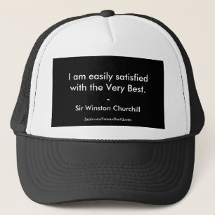 Boné Citação de Winston Churchill; O Melhor de Todos