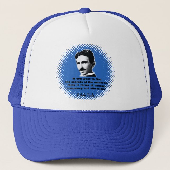 Boné Citação Por Nikola Tesla T-Shirt (Frente)