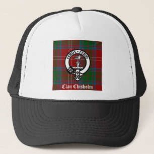 Boné Clan Chisholm Tartan & Crest Crachá