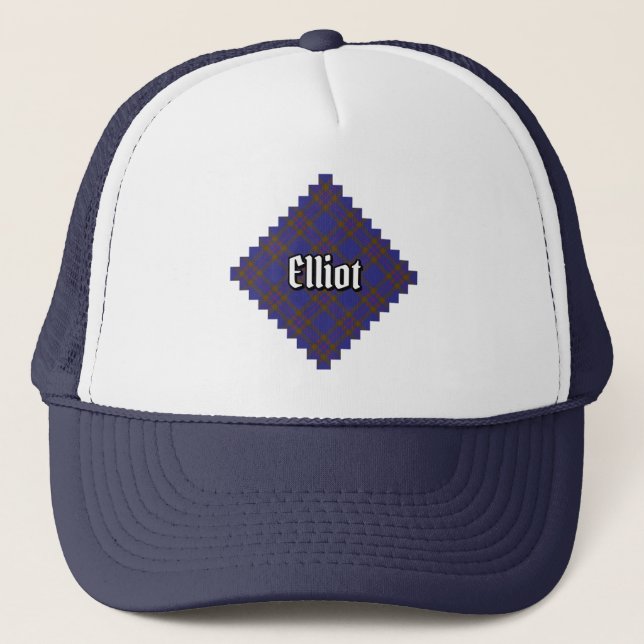 Boné Clan Elliot Modern Tartan Trucker Hat (Frente)
