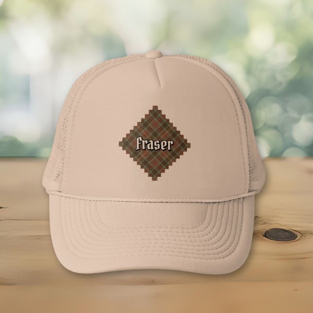 Boné Clan Fraser caçando Tartan Trucker Weathered (Criador carregado)