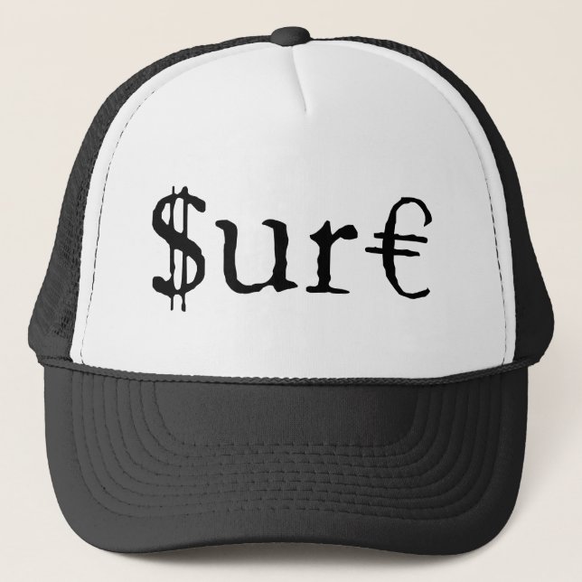 Boné Claro que dinheiro engraçado personalizável (Frente)