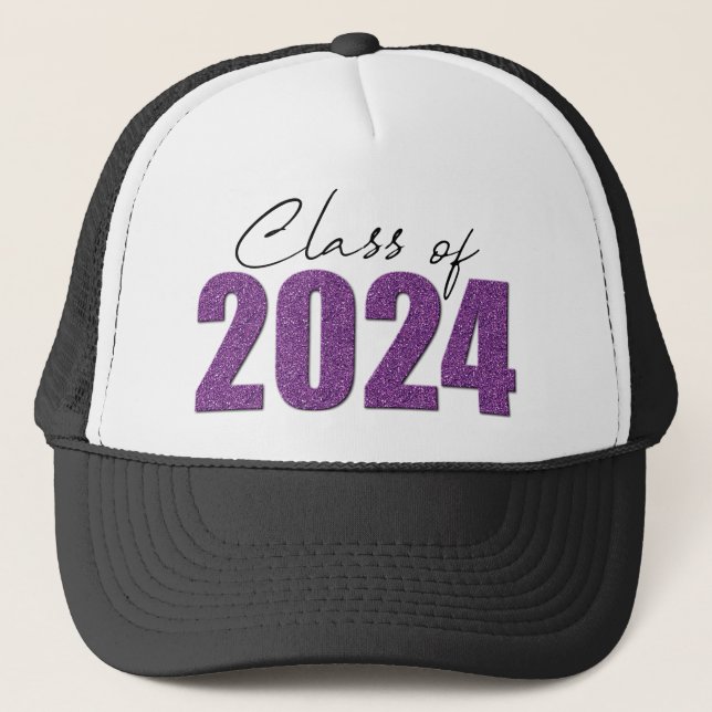 Boné Classe de brilho roxo de 2024 (Frente)
