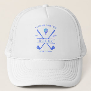 Boné Classic Golf Club Name Modern Blue
