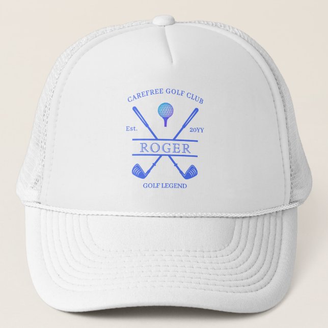 Boné Classic Golf Club Name Modern Blue (Frente)
